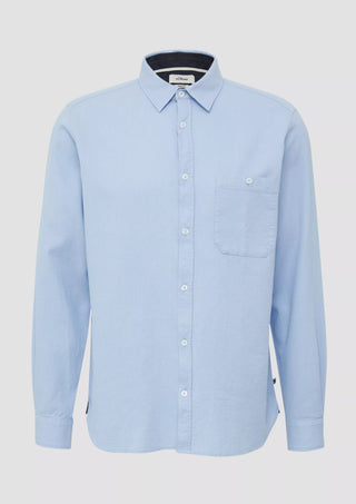 Ανδρικό πουκάμισο S.OLIVER 2163057 LIGHT BLUE SS25