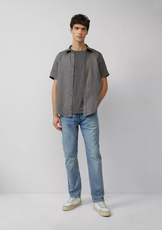 Ανδρικό πουκάμισο κοντομάνικο S.OLIVER 2164612 GREY SS25