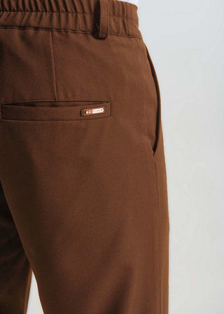 Ανδρικό παντελόνι με πιέτες P/COC P-2206 BROWN SS26