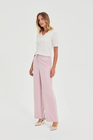Γυναικεία παντελόνα MOODO L-SP-4915 DUSTY PINK SS26
