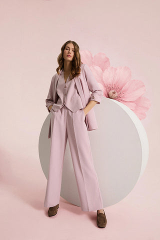 Γυναικεία παντελόνα MOODO L-SP-4917 DUSTY PINK SS26