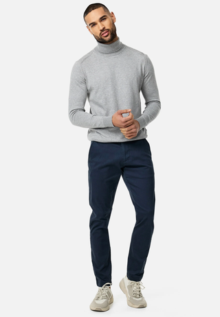 Ανδρικό παντελόνι CHINO INDICODE 60-338 ΜΠΛΕ SS25