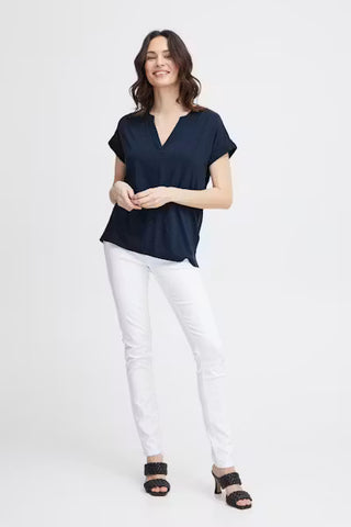 Γυναικεία μπλούζα κοντομάνικη FRLIV FRANSA 20613699 NAVY BLAZER SS26