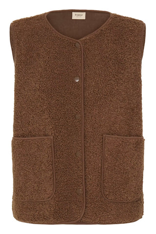 Γυναικείο γιλέκο Teddy  FRGWYNNE FRANSA 20618104 BROWN W26/27