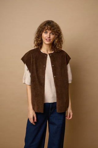 Γυναικείο γιλέκο Teddy  FRGWYNNE FRANSA 20618104 BROWN W26/27