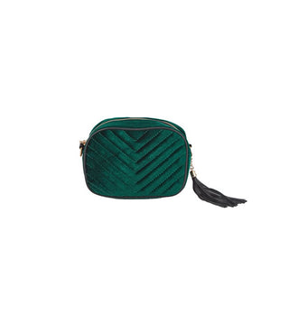 Γυναικεία τσάντα-νεσεσέρ από βελούδο 4QUEENS UA6101K2 GREEN