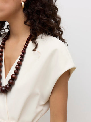 Γυναικείο γιλέκο AWVANNAH V-NECK MIDI WAISTCOAT Vero Moda 10339490 Birch SS26