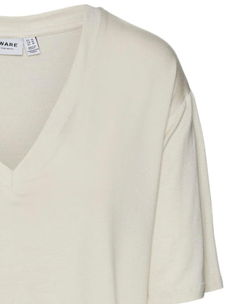 Γυναικεία μπλούζα κοντομάνικη v-neck VERO MODA 10291947 Birch