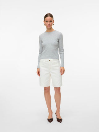 Γυναικείο σορτς denim VMSAGE HR BERMUDA ECRU SHORTS VMA Vero Moda 10329124 Ecru SS25