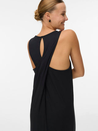 Γυναικείο φόρεμα AWBREA HEAVEN SL O-NECK 7/8 DRESS VERO MODA 10344259 BLACK SS26