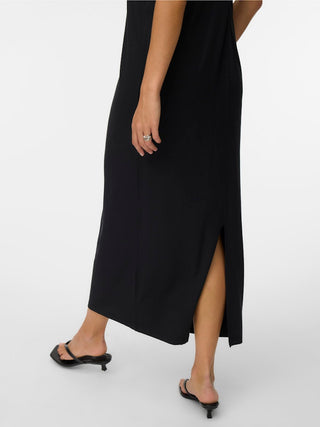Γυναικείο φόρεμα AWBREA HEAVEN SL O-NECK 7/8 DRESS VERO MODA 10344259 BLACK SS26