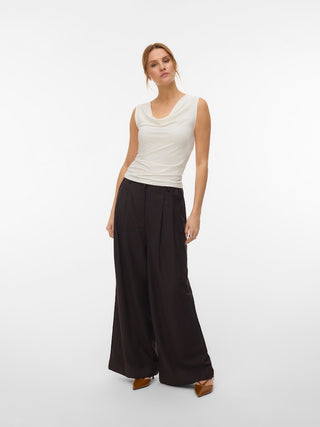 Γυναικείο top AWBREA HEAVEN SL WATERFALL TOP VERO MODA 10344258 SNOW WHITE SS26