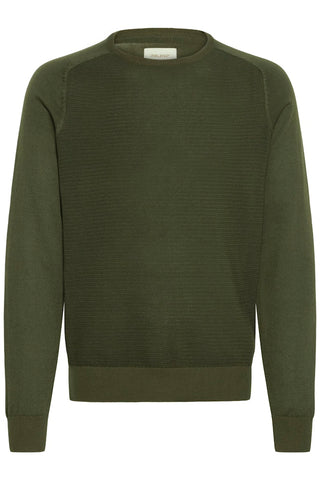 Ανδρικό πλεκτό πουλόβερ BHDANIEL CREWNECK BLEND 20718567 XAKI W25/26