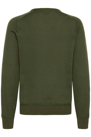 Ανδρικό πλεκτό πουλόβερ BHDANIEL CREWNECK BLEND 20718567 XAKI W25/26
