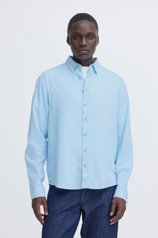 Ανδρικό πουκάμισο BHBOBBY LINEN L/S BLEND 20720211 AIRY BLUE SS26