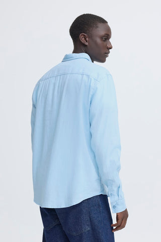 Ανδρικό πουκάμισο BHBOBBY LINEN L/S BLEND 20720211 AIRY BLUE SS26