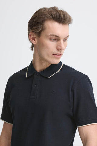 Ανδρική μπλούζα polo κοντομάνικη BHEDIN POLO S/S BLEND 20720425 BLACK SS26