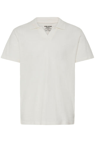 Ανδρική μπλούζα polo κοντομάνικη BHESKILD POLO S/S BLEND 20720420 SNOW WHITE SS26
