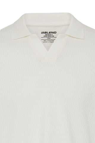 Ανδρική μπλούζα polo κοντομάνικη BHESKILD POLO S/S BLEND 20720420 SNOW WHITE SS26