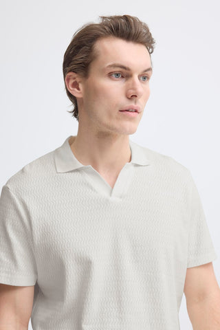 Ανδρική μπλούζα polo κοντομάνικη BHESKILD POLO S/S BLEND 20720420 SNOW WHITE SS26