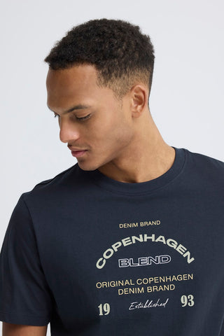 Ανδρικό t-shirt BHKORNELI LOGO S/S TEE BLEND 20720351 BLUE SS26