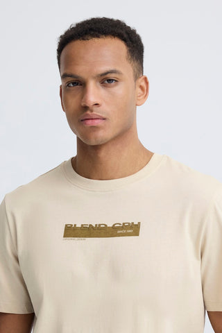 Ανδρικό t-shirt BHKEMUEL LOGO S/S TEE BLEND 20720352 BIRCH SS26