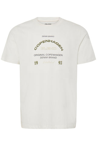 Ανδρικό t-shirt BHKORNELI LOGO S/S TEE BLEND 207203511 SNOW WHITE SS26