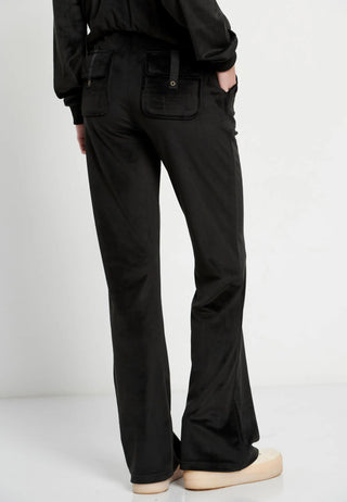 Γυναικείο παντελόνι φόρμας βελουτέ FUNKY BUDDHA FBL008-100-02 BLACK W 23/24