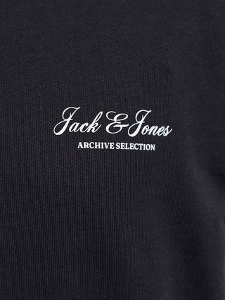 Ανδρικό φούτερ JJEARCHIVE GRAPHIC SWEAT CN plus size Jack & Jones 12294579 Black NOOS SS26