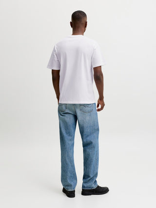 Ανδρική μπλούζα κοντομάνικη JJEORGANIC BASIC TEE SS O-NECK JACK & JONES 12156101 White NOOS SS26
