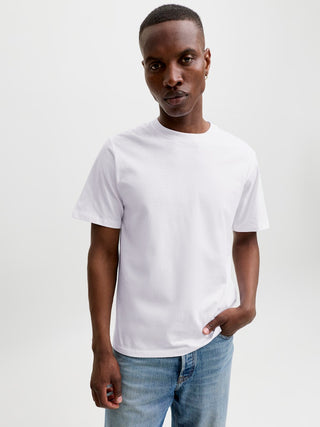 Ανδρική μπλούζα κοντομάνικη JJEORGANIC BASIC TEE SS O-NECK JACK & JONES 12156101 White NOOS SS26