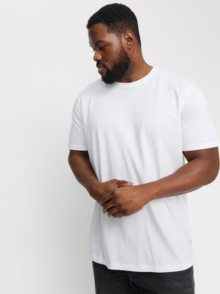 Ανδρικό t-shirt JJEORGANIC BASIC TEE SS O-NECK PLUS SIZE JACK&JONES 12158482 WHITE NOOS SS26