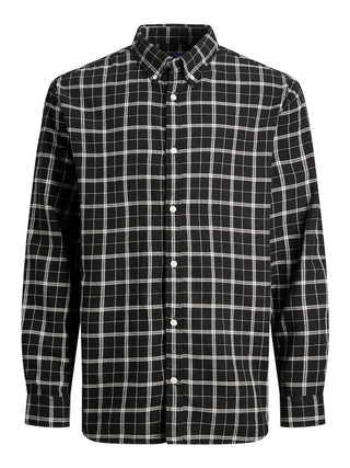 Ανδρικό πουκάμισο καρό JORCOZY FLANNEL CHECK SHIRT JACK & JONES 12246648 Black W 23/24