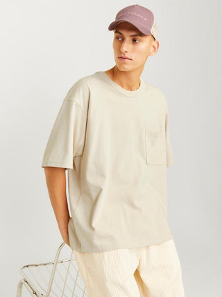 Ανδρικό t-shirt JPRBLABRADFORT OVERSIZE SS CREW NECK TEE JACK & JONES 12259380 Summer Sand W24/25