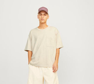 Ανδρικό t-shirt JPRBLABRADFORT OVERSIZE SS CREW NECK TEE JACK & JONES 12259380 Summer Sand W24/25