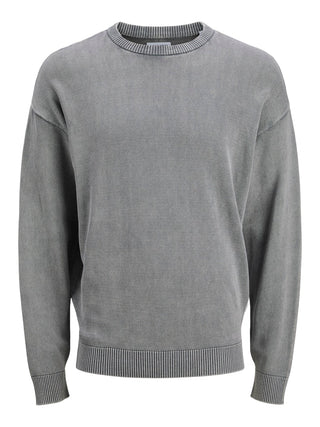 Ανδρικό πλεκτό πουλόβερ JJECHARGE FADED KNIT CREW NECK SN Jack & Jones 12278902 Castlerock W25/26