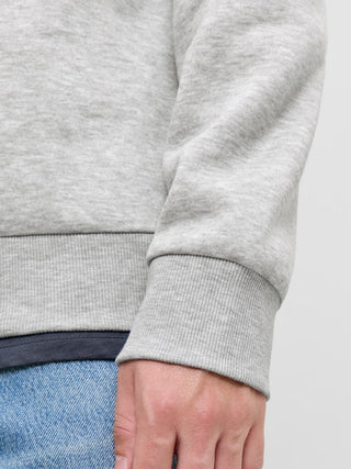 Ανδρικό φούτερ JJMAKOTO SWEAT CREW NECK Jack & Jones 12278601 Light Grey Melange W25/26