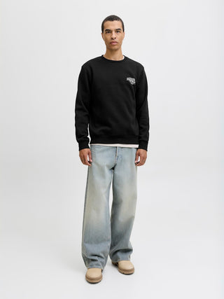 Ανδρικό φούτερ JJMAKOTO SWEAT CREW NECK Jack & Jones 12278601 Black W25/26