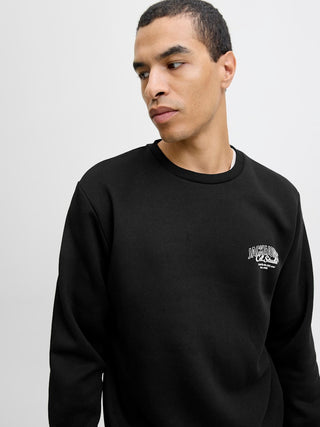 Ανδρικό φούτερ JJMAKOTO SWEAT CREW NECK Jack & Jones 12278601 Black W25/26