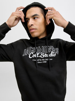 Ανδρικό φούτερ με κουκούλα JJMAKOTO SWEAT HOOD Jack & Jones 12278606 Black W25/26