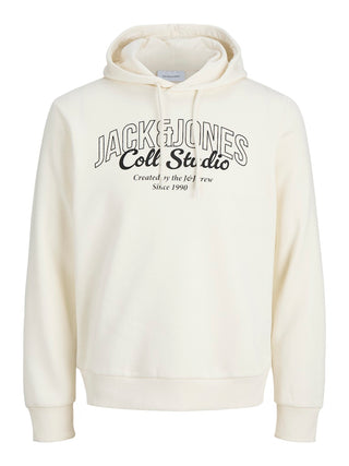 Ανδρικό φούτερ με κουκούλα JJMAKOTO SWEAT HOOD Jack & Jones 12278606 Antique White W25/26