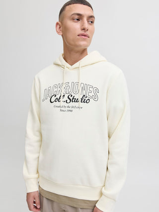 Ανδρικό φούτερ με κουκούλα JJMAKOTO SWEAT HOOD Jack & Jones 12278606 Antique White W25/26