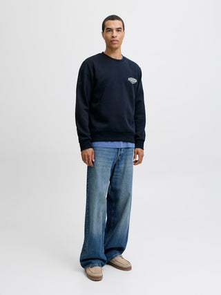 Ανδρικό φούτερ JJMAKOTO SWEAT CREW NECK Jack & Jones 12278601 Sky Captain W25/26