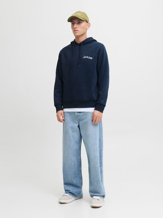 Ανδρικό φούτερ με κουκούλα JJYUKI FRONT SWEAT HOOD Jack & Jones 12287229 Sky Captain W25/26