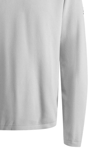 Ανδρικό πλεκτό πουλόβερ JCOSTANCE KNIT BADGE CREW NECK Jack & Jones 12283677 Vapor Blue W25/26