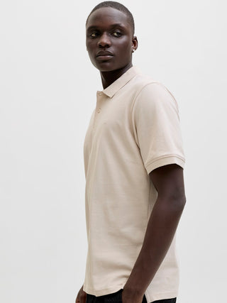 Ανδρική μπλούζα polo κοντομάνικη JJEBASIC POLO SS NOOS JACK&JONES 12136516 MOONBEAM SS26