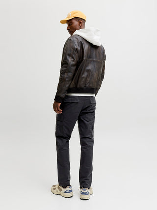 Ανδρικό παντελόνι JPSTKANE FRANK CARGO JACK&JONES 12291962 BLACK NOOS W26/27