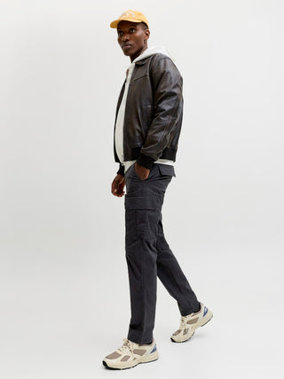 Ανδρικό παντελόνι JPSTKANE FRANK CARGO JACK&JONES 12291962 BLACK NOOS W26/27