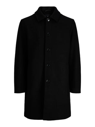 Ανδρικό παλτό JPRBLACHARLTON WOOL BLEND MAC COAT Jack & Jones 12294847 Black W25/26