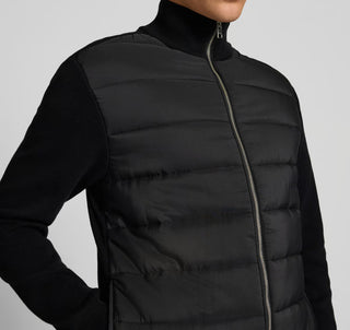 Ανδρική ζακέτα πλεκτή JJTYLER KNIT HYBRID CARDIGAN JACK&JONES 12298383 BLACK W26/27